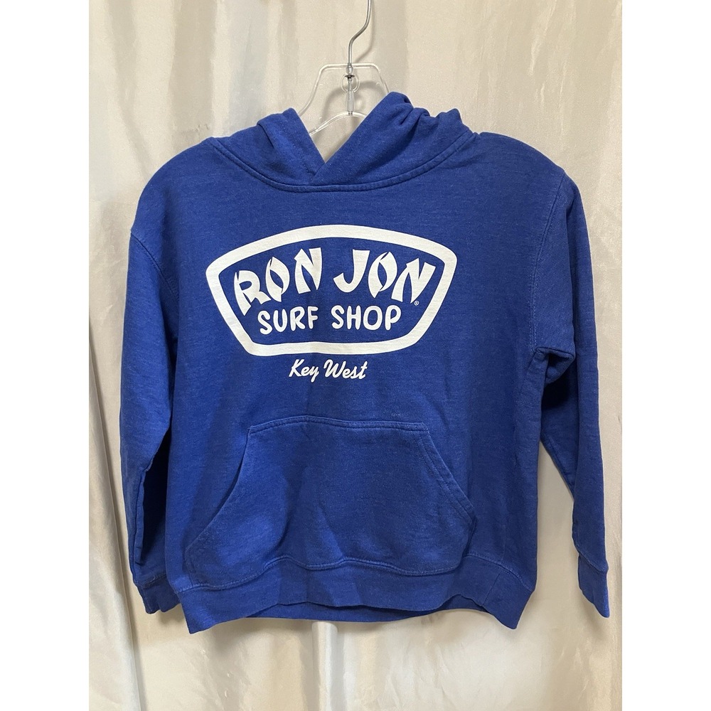 Ron Jon Surf Shop Sweatshirt Kids Youth Medium‎ Blue Hoodie Key West Y2K Hoodie